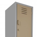 Locker metálico dual grande - 1 puerta arena